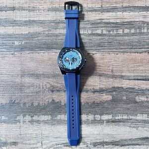 Men's Citizen Eco-Drive BRT Chronograph Watch Navy Blue Band